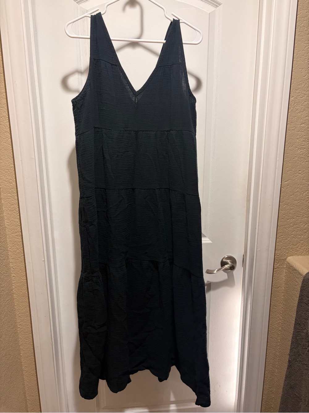 Marine Layer Corinne Maxi Gauzy Dress Faded Black m Excellent Condition